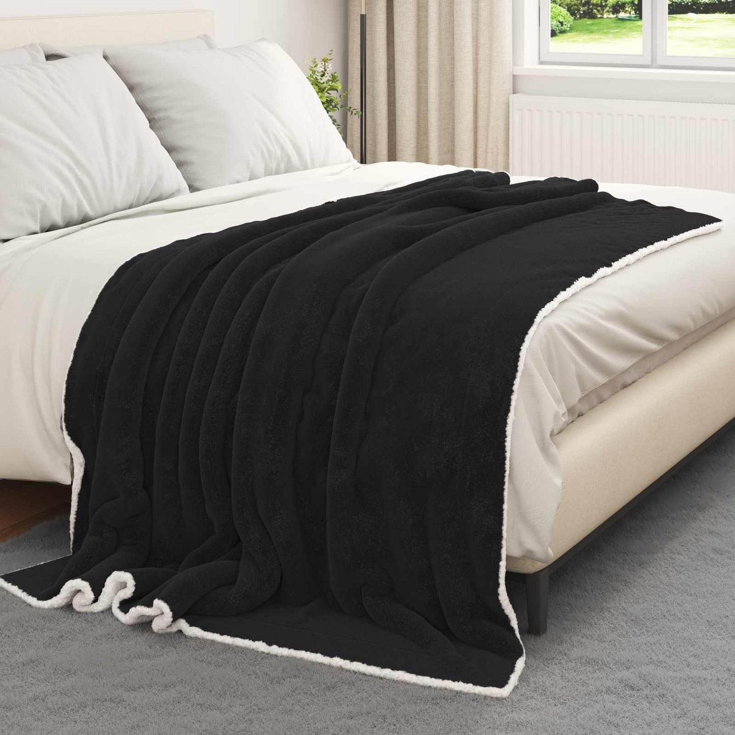 Coperta Vidaxx in pile nero 150 x 200 cm