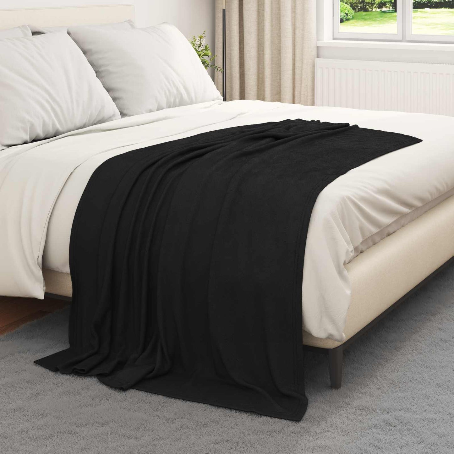 Coperta Vidaxx in pile nero 170 x 130 cm
