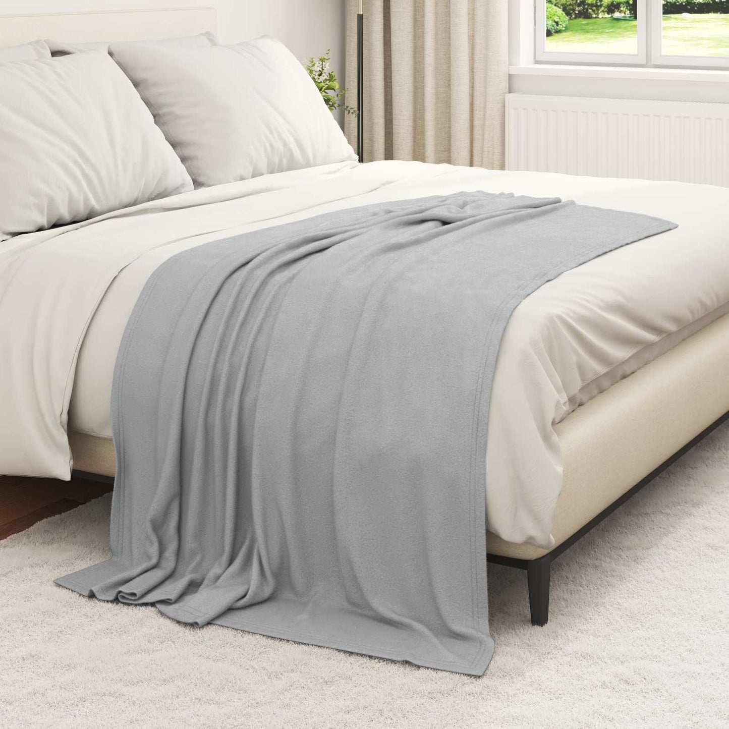 Tappeti Vidaxl 6 pezzi in pile grigio 170 x 130 cm