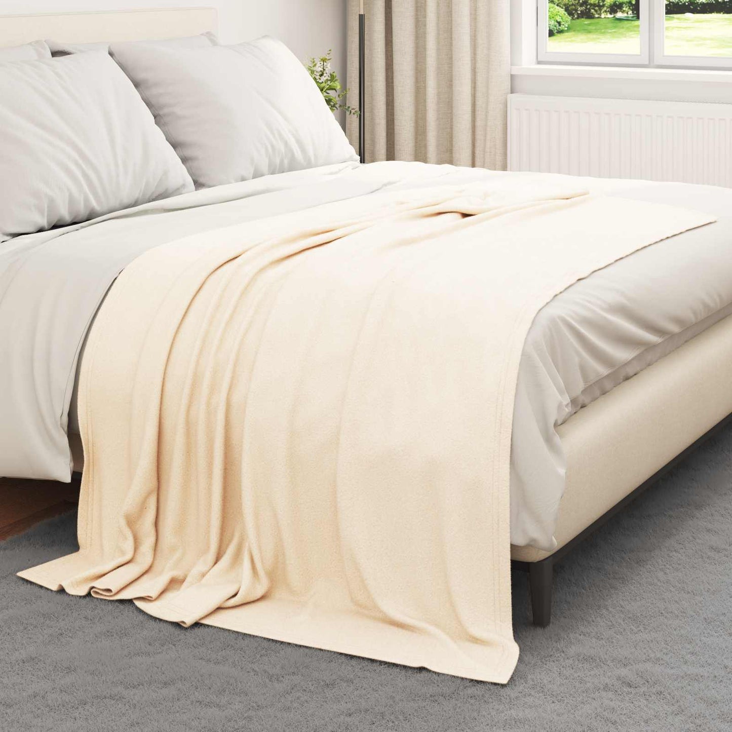 Alfombras vidaxl 6 piezas crema 200 x 150 cm polar