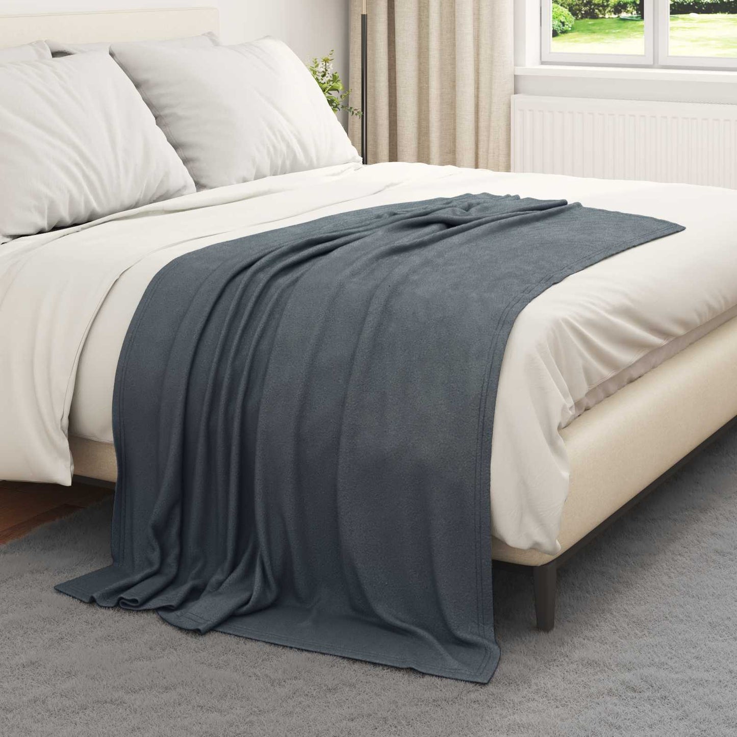 Alfombras vidaxl 24 piezas gris oscuro 170 x 130 cm polar