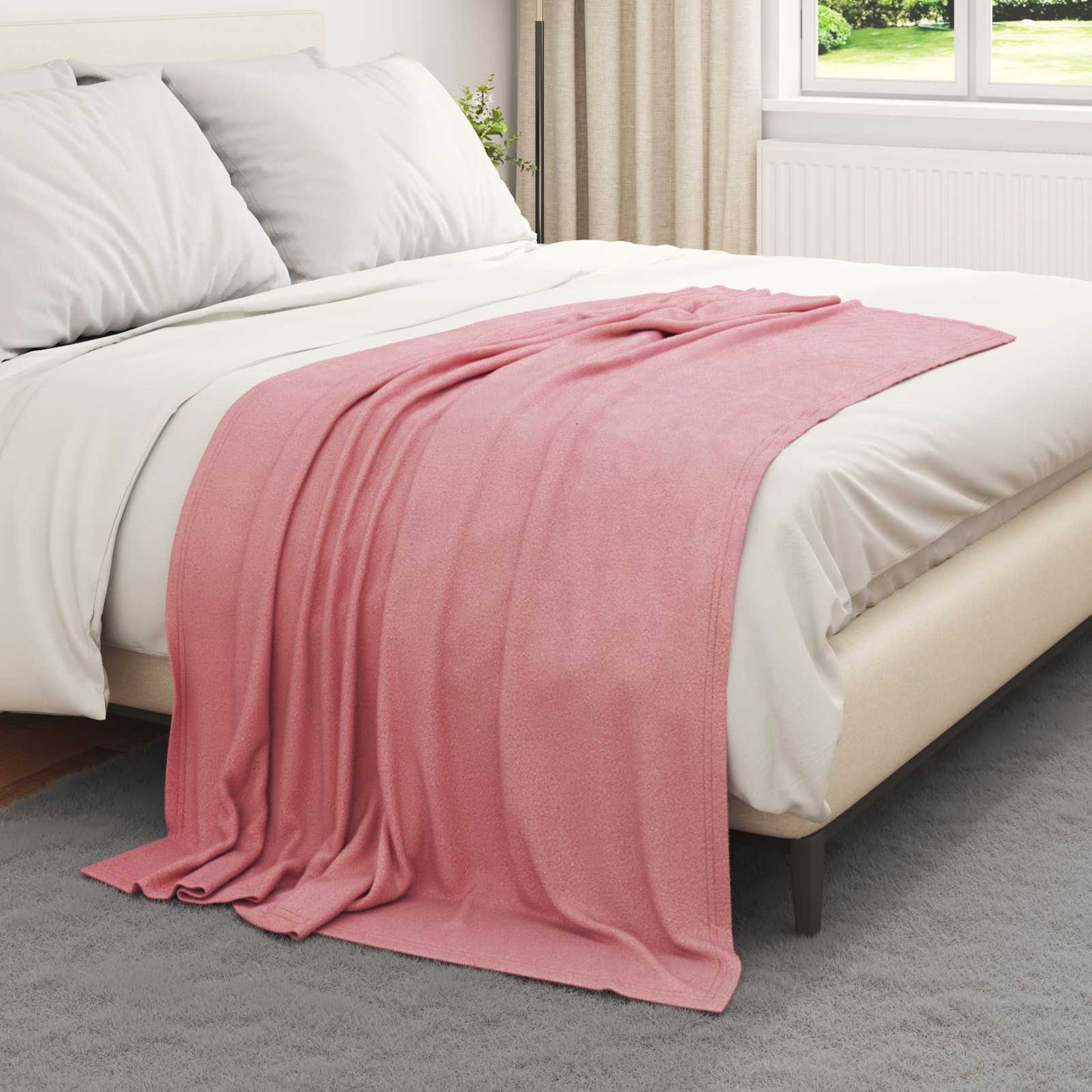 Tappeti VidaXL 24 pz rosa 170 x 130 cm in pile