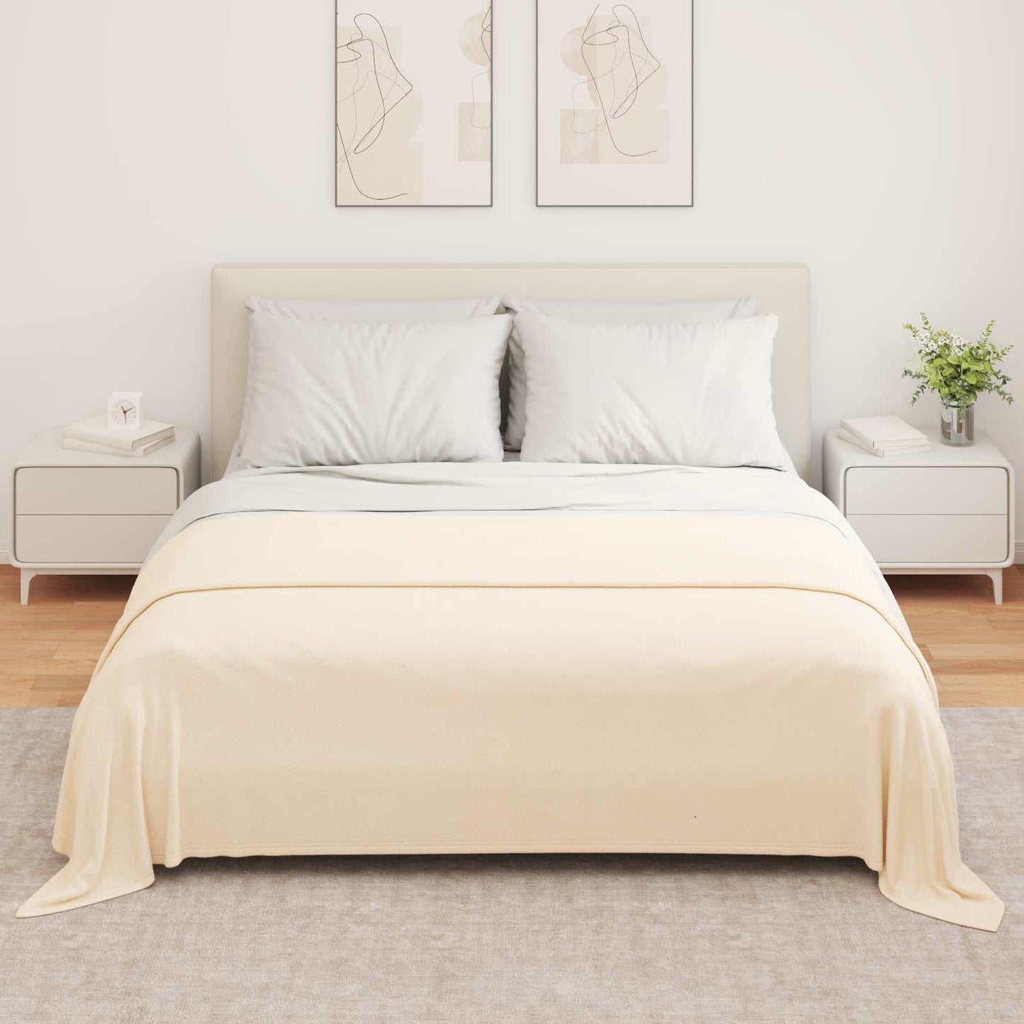 Vidaxl manta crema 280 x 210 cm polar