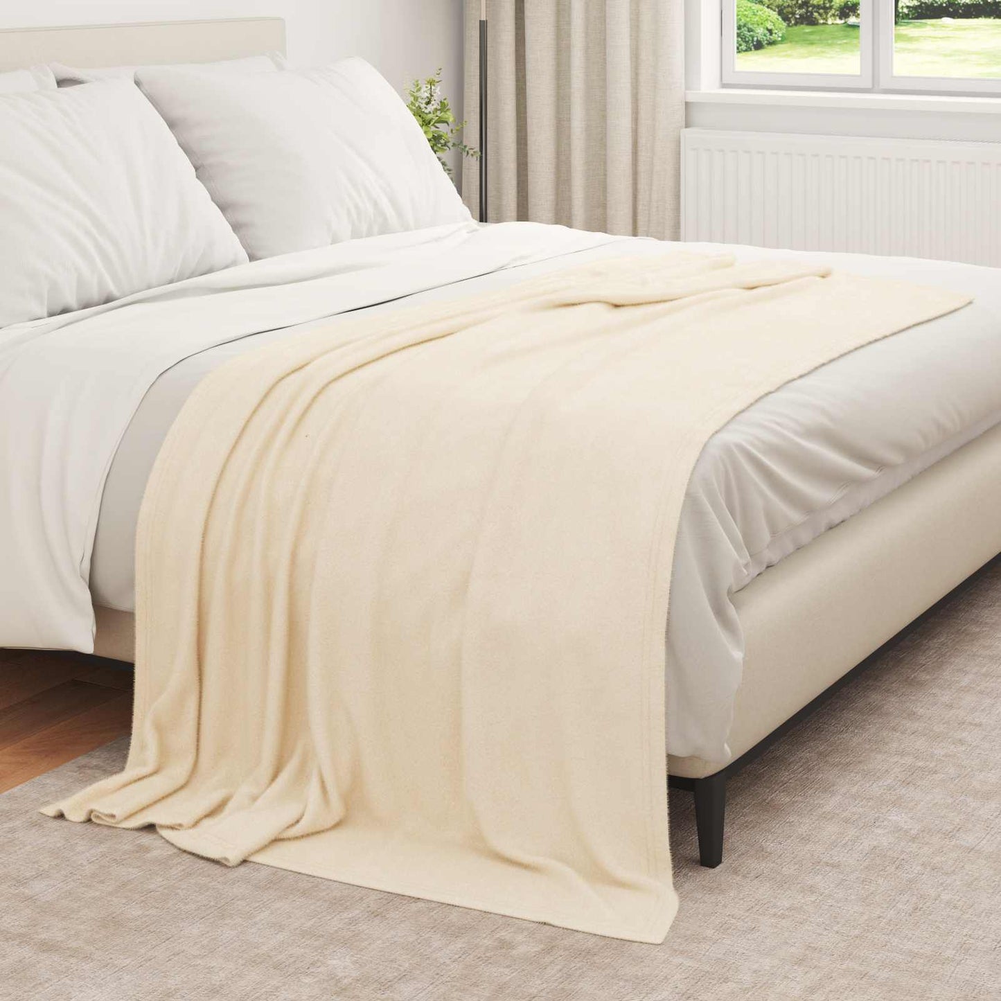 Tappeti VidaXL 6 pezzi in pile crema 210 x 140 cm