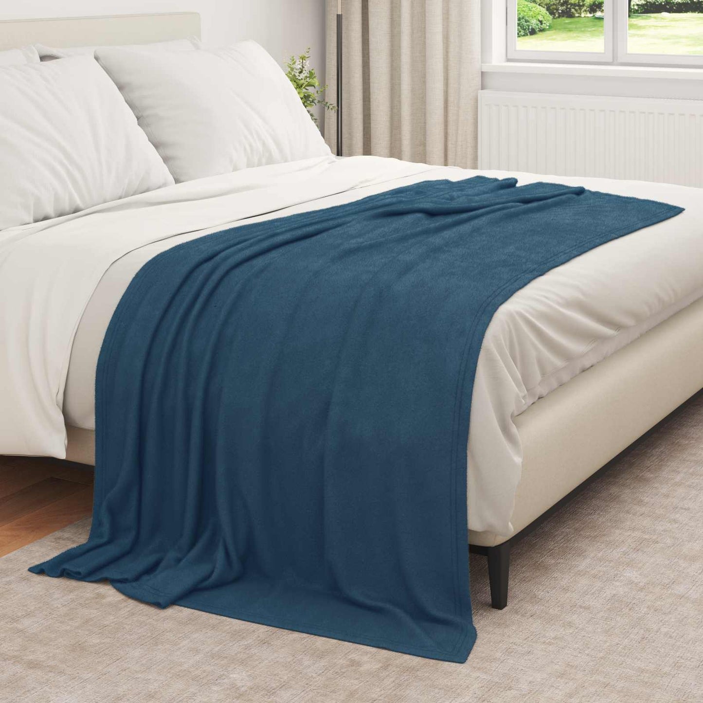 VidaXL alfombras 6 piezas azul marino 210 x 140 cm polar