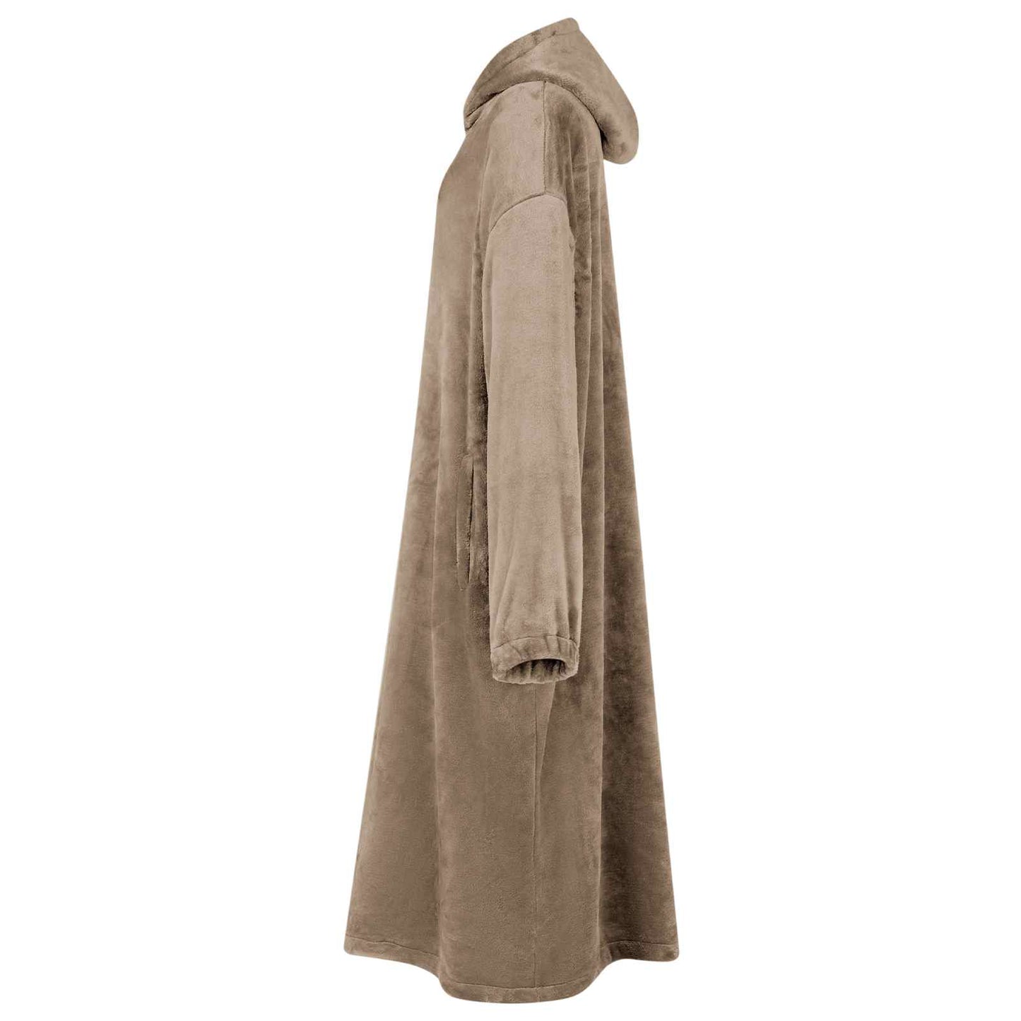 Coperta con cappuccio Vidaxl cammello con flanella