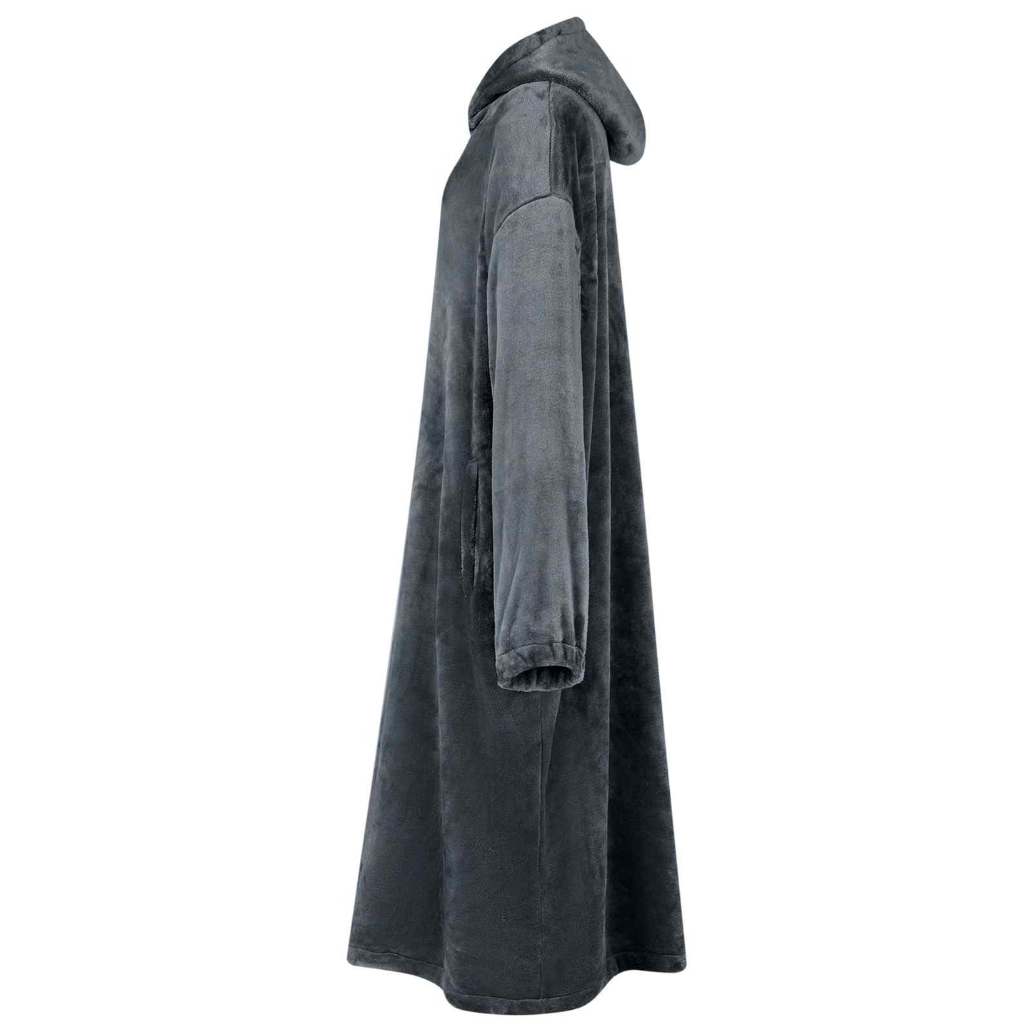 VidaXL manta sudadera con capucha azul marino s franela