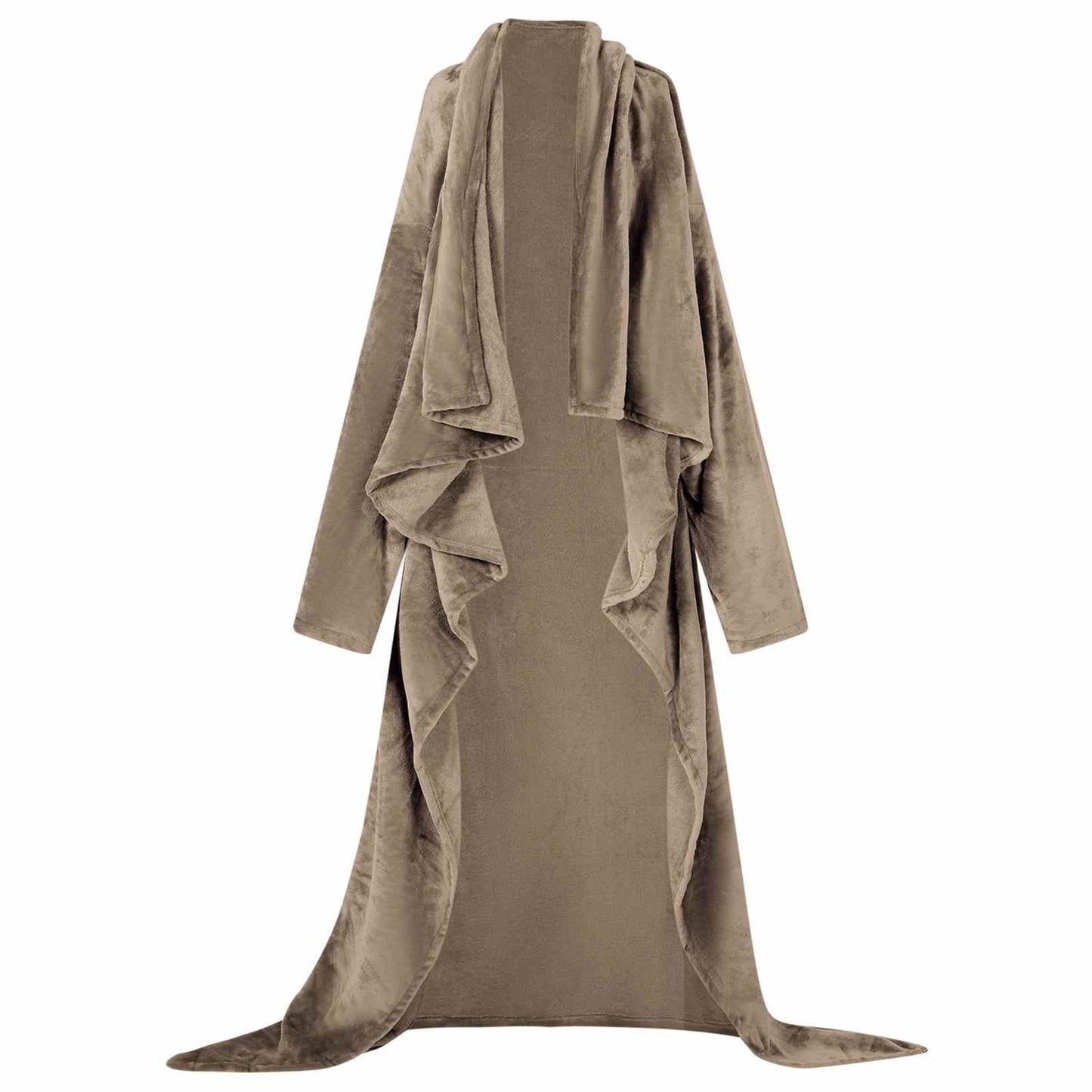 Vidaxl coperta con cappuccio cammello f flanella