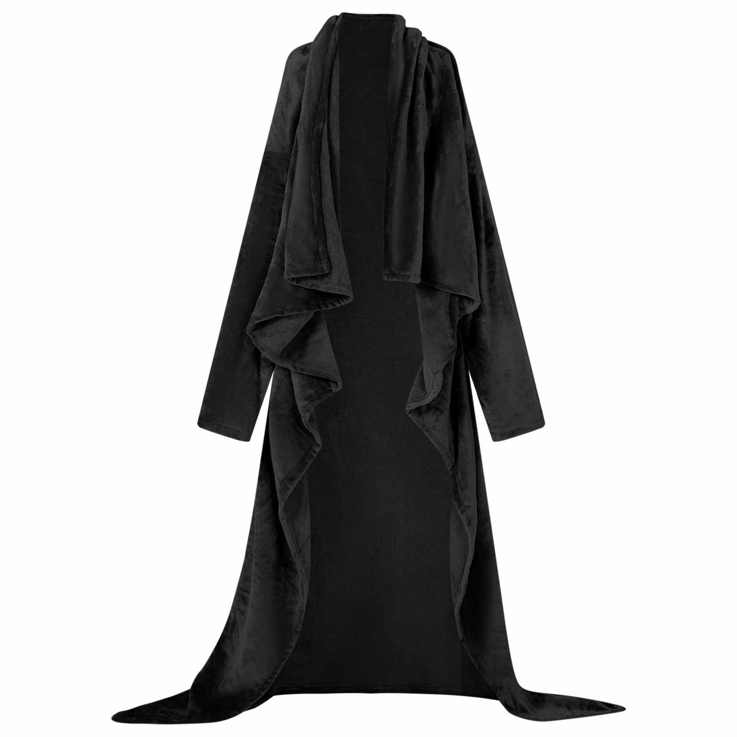 VidaXL coperta con cappuccio nera in flanella