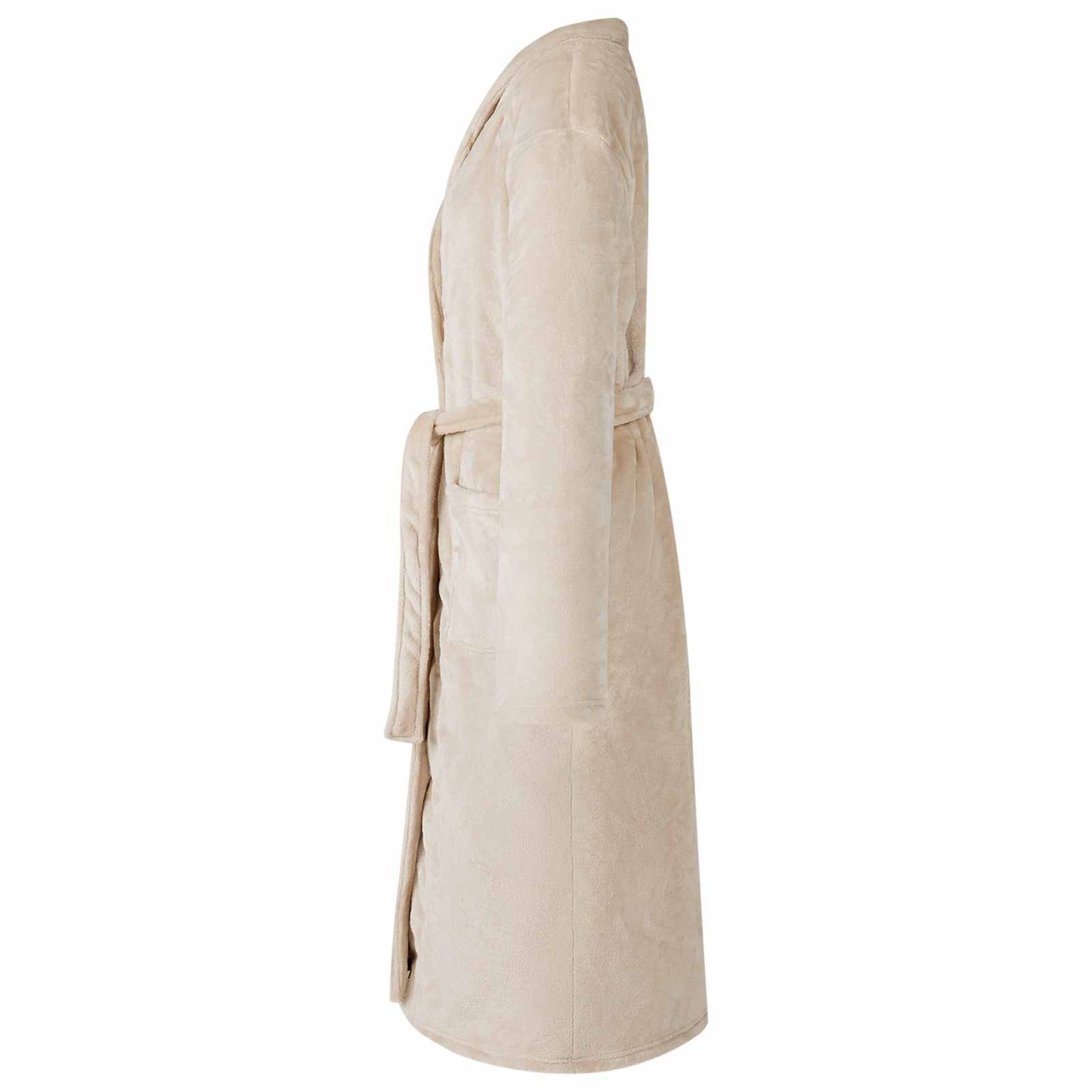 Accappatoio Vidaxl senza cappuccio in flanella beige xl