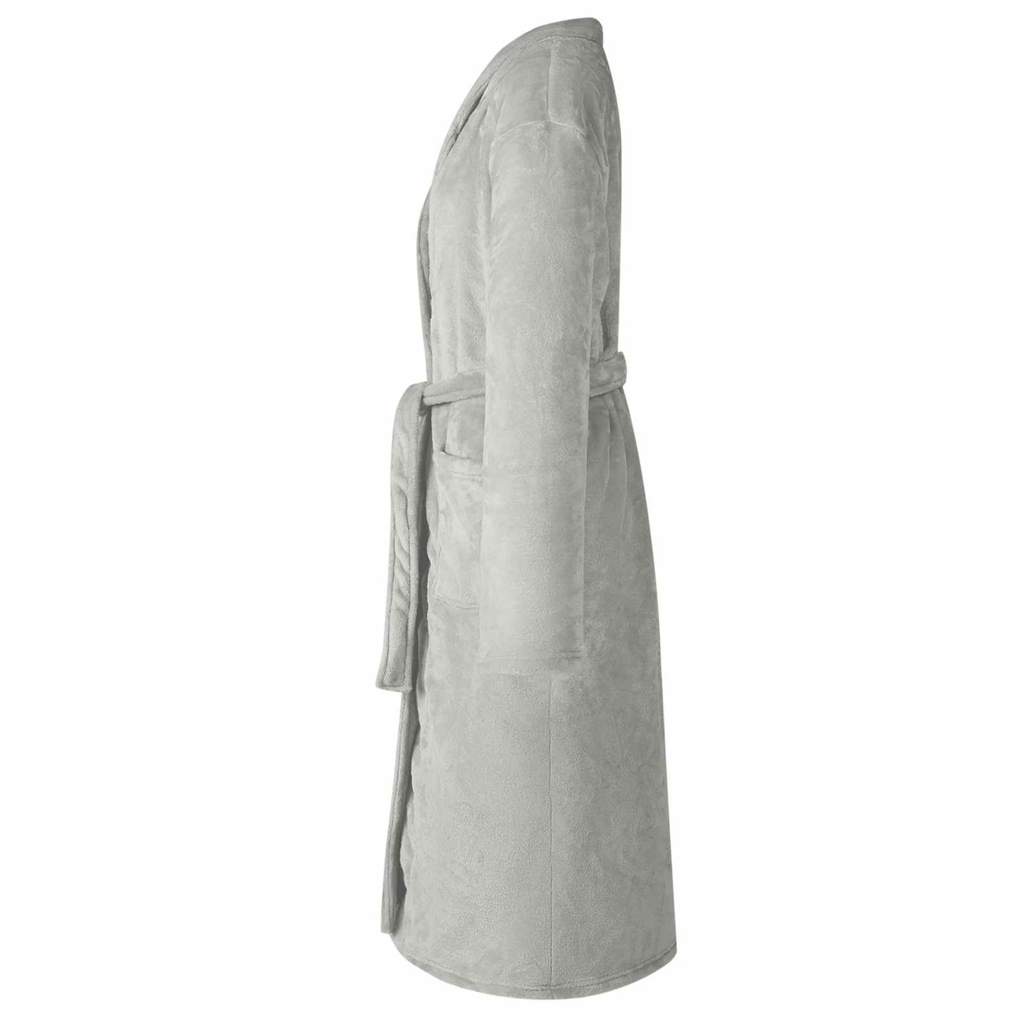 Albornoz VidaXL sin capucha franela gris XXXL