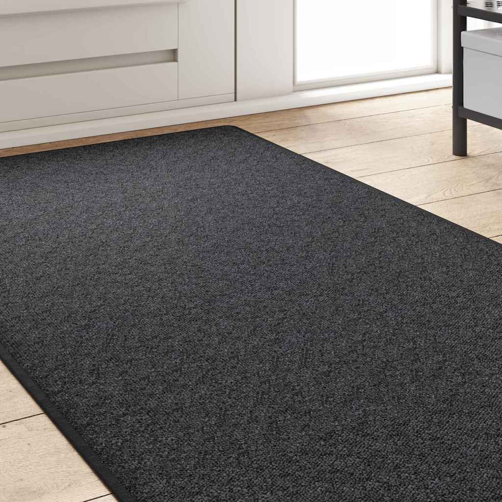 Alfombra de pasillo Vidaxl gris oscuro 80 x 500 cm 100% polipropileno