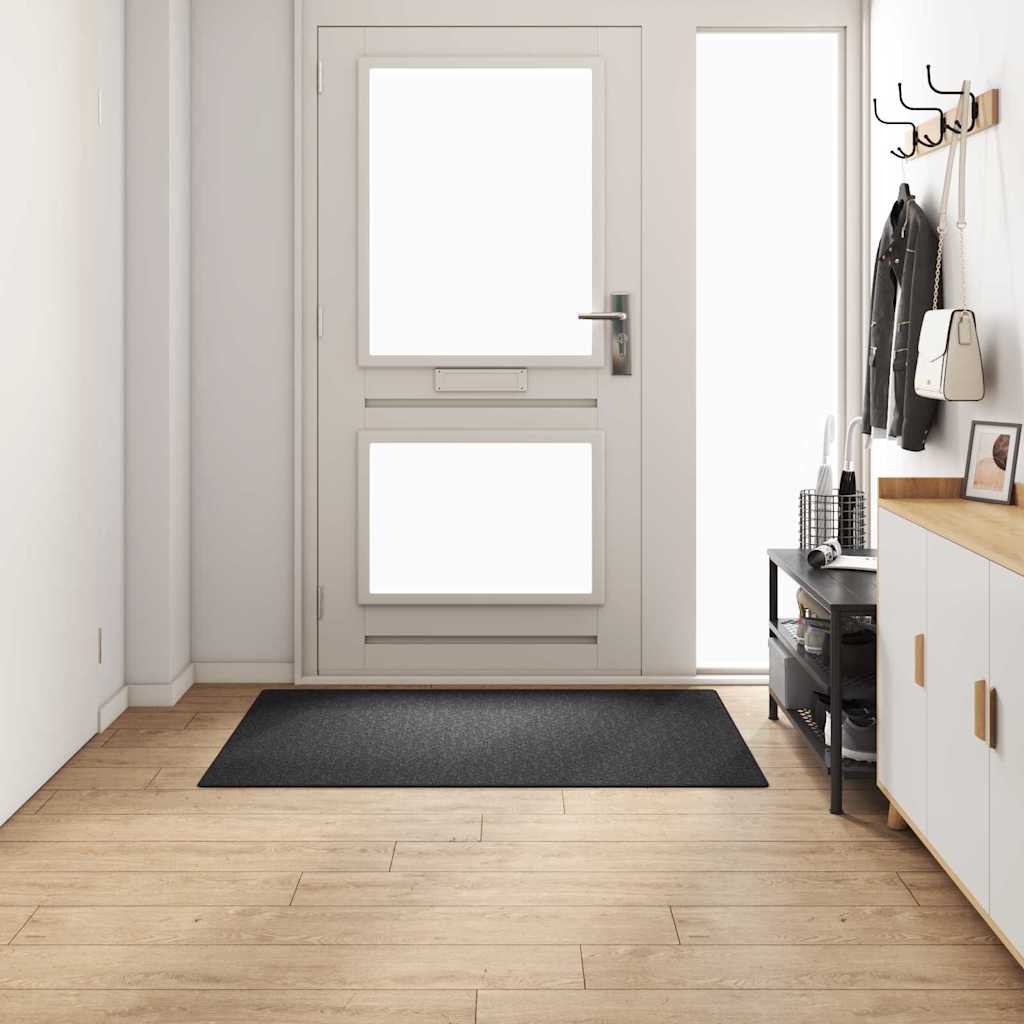 Alfombra de pasillo Vidaxl gris oscuro 100 x 150 cm 100% polipropileno