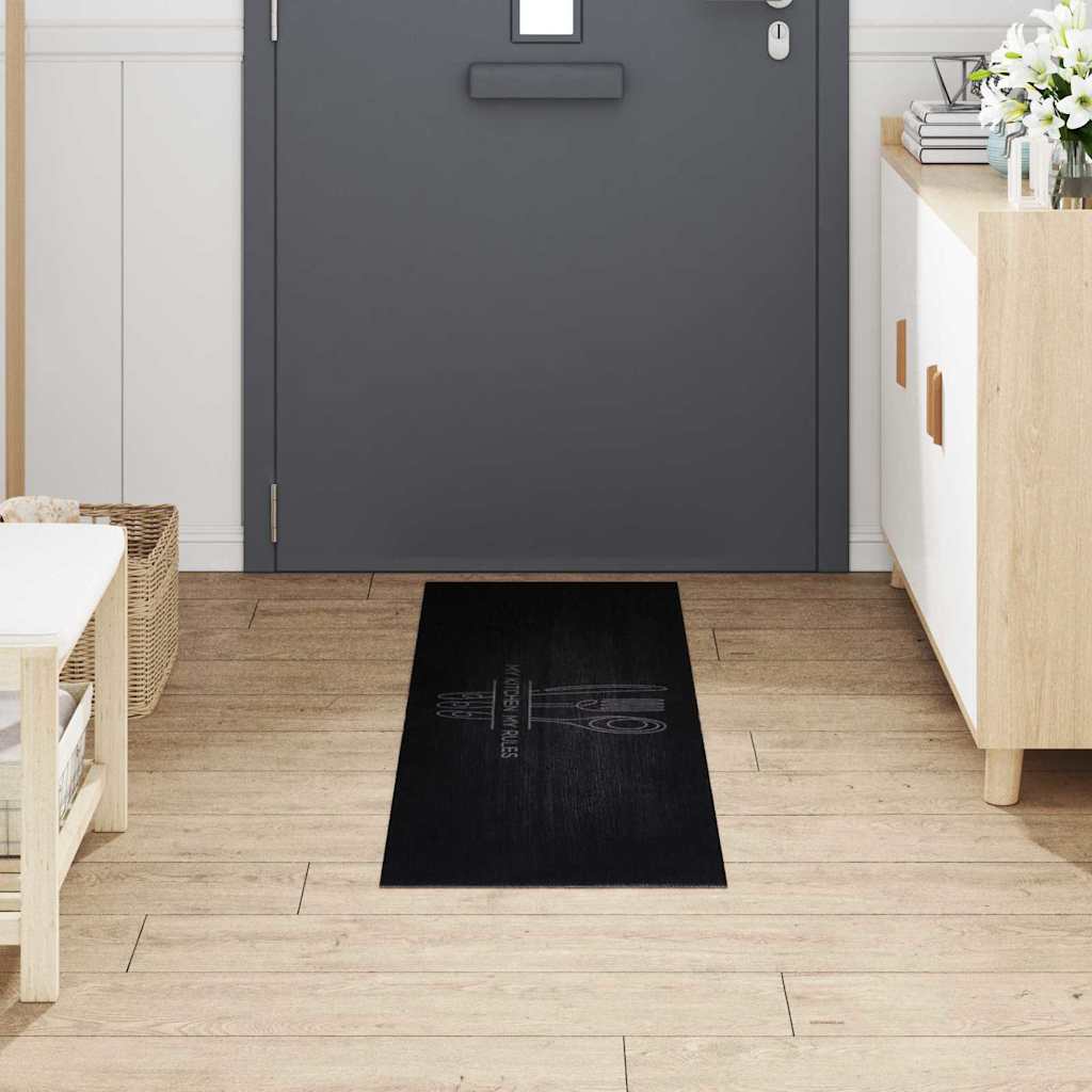 Tappeto da cucina VidaXL nero 150 x 45 cm in velluto