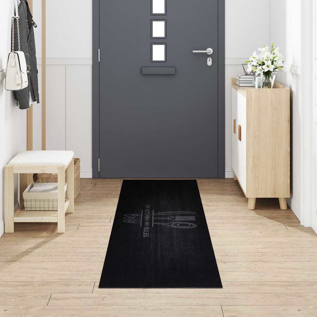 Tappeto da cucina VidaXL nero 300 x 60 cm in velluto