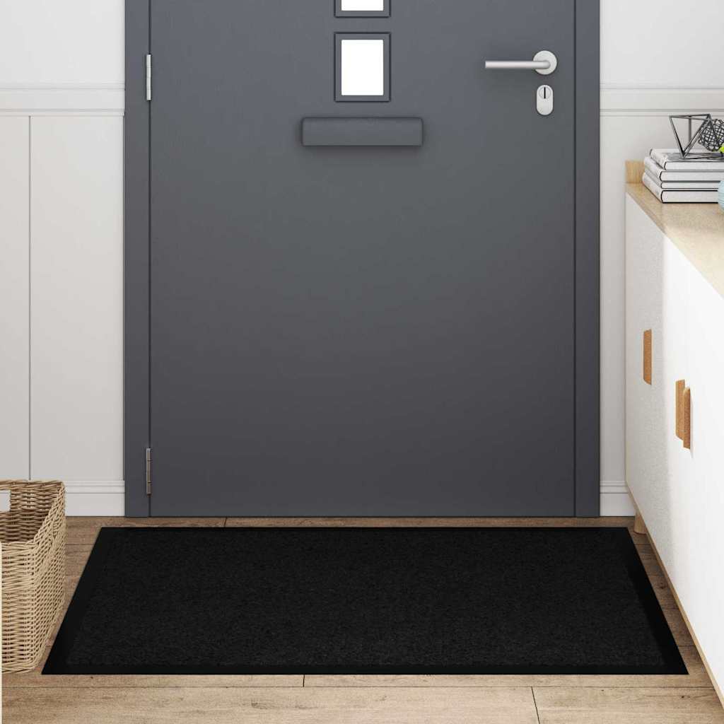 Vidaxl Felpudo negro 60 x 40 x 1,2 cm tela osito
