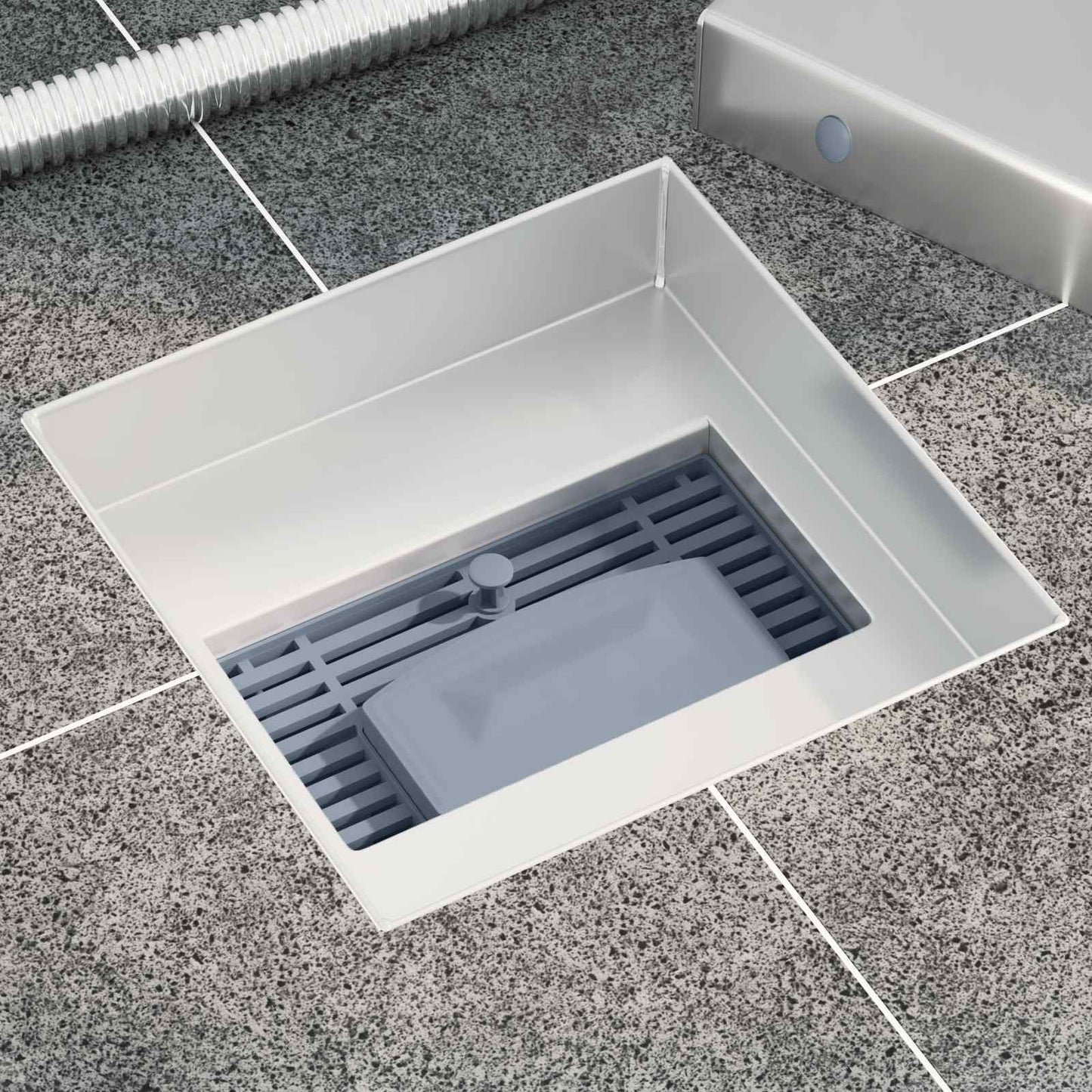 Vidaxx Desagüe de ducha 2 en 1 plateado 15 x 15 cm acero inoxidable 304