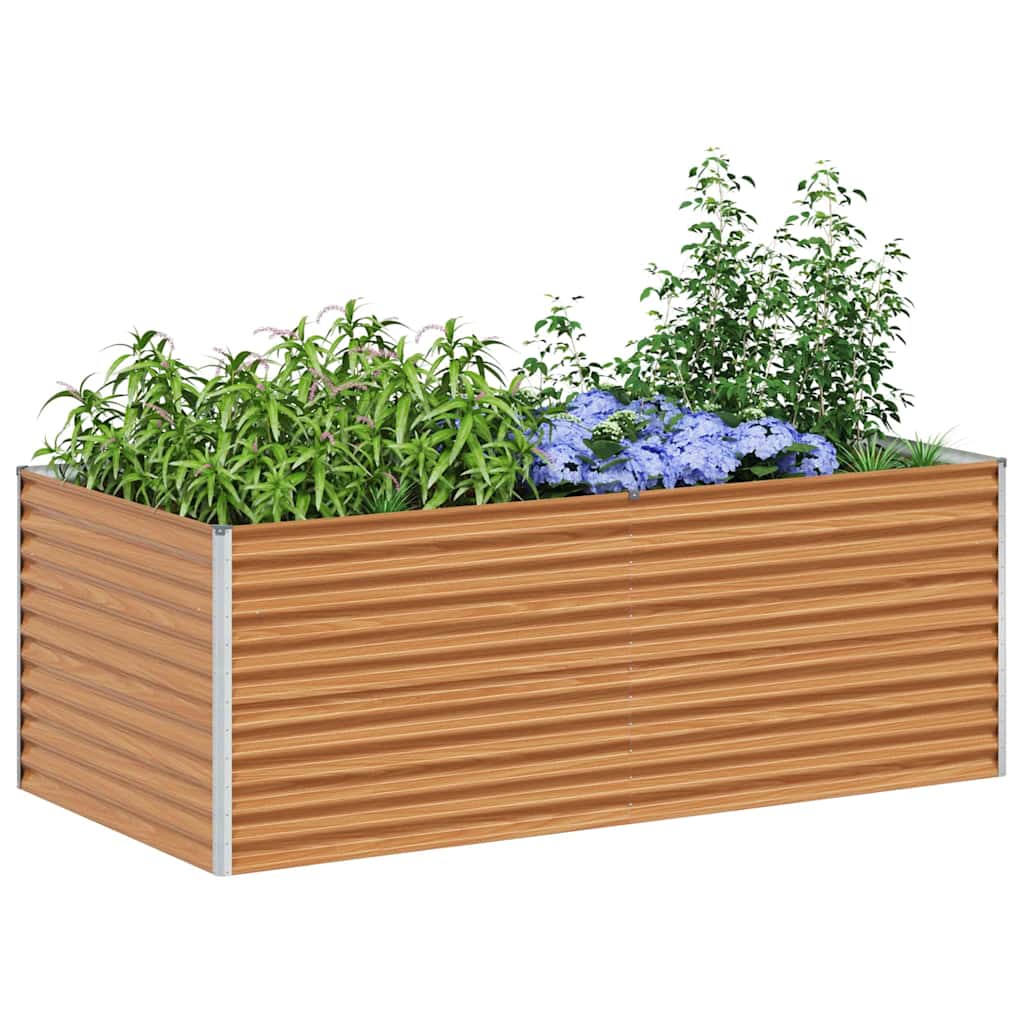 Jardinera elevada vidaxl 195 x 100 x 68 cm acero galvanizado