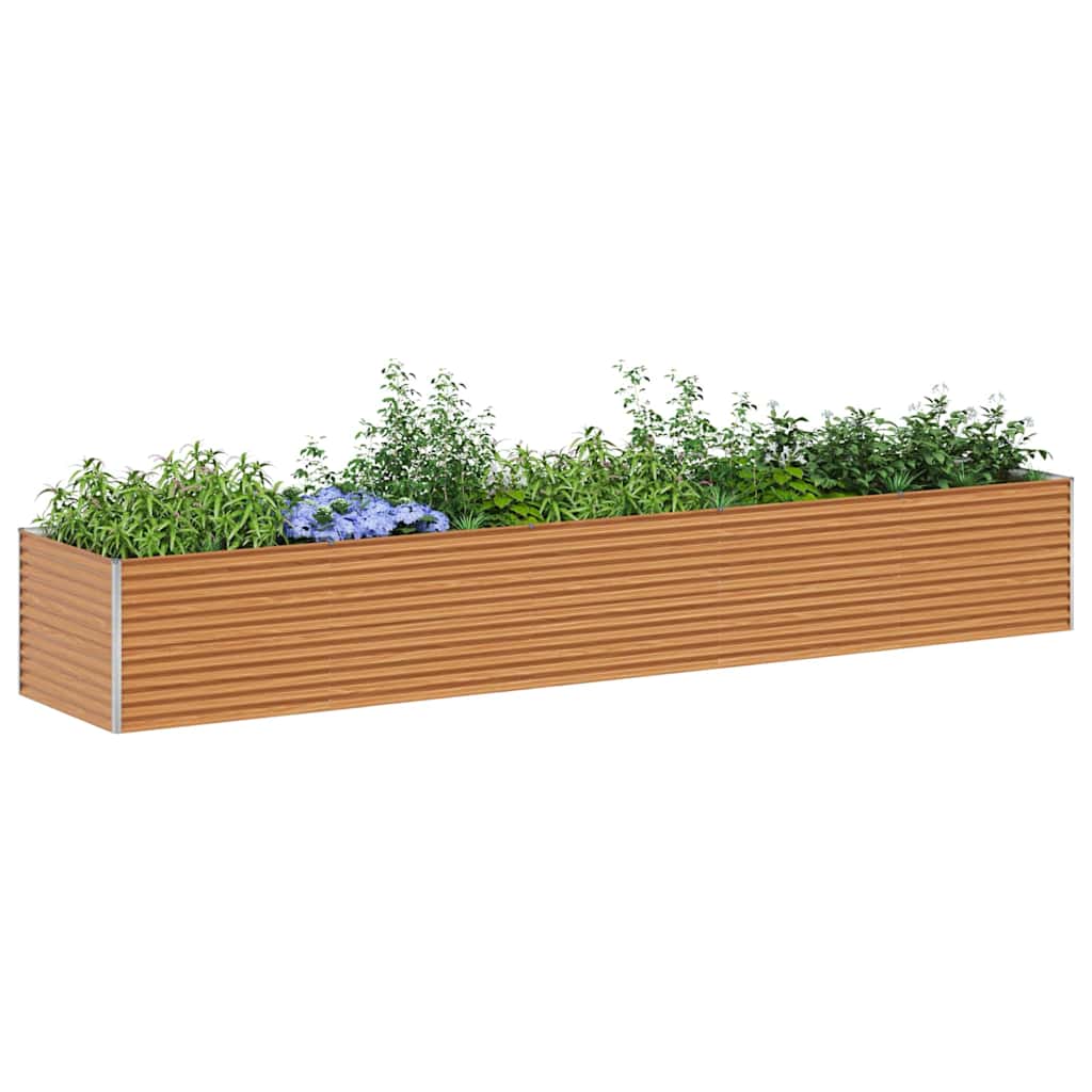 Jardinera elevada vidaxl 485 x 100 x 68 cm acero galvanizado
