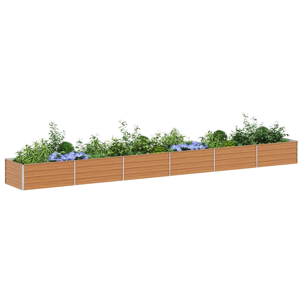 Vidaxx jardinera elevada marrón claro 600 x 80 x 45 cm