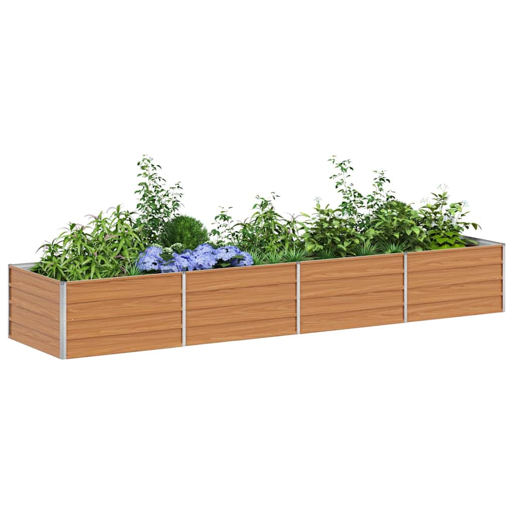 Vidaxx jardinera elevada marrón claro 320 x 80 x 45 cm