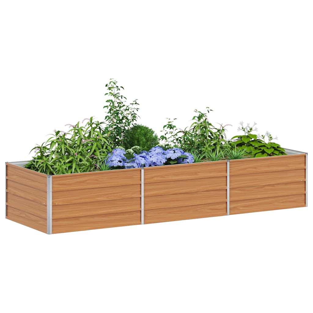 Vidaxx jardinera elevada marrón claro 240 x 80 x 45 cm