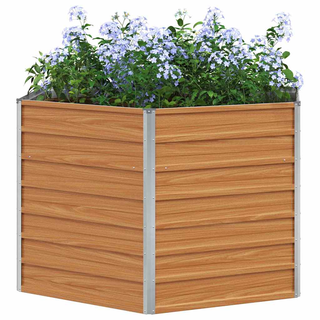Vidaxx bancal elevado de jardín marrón claro 129 x 129 x 77 cm