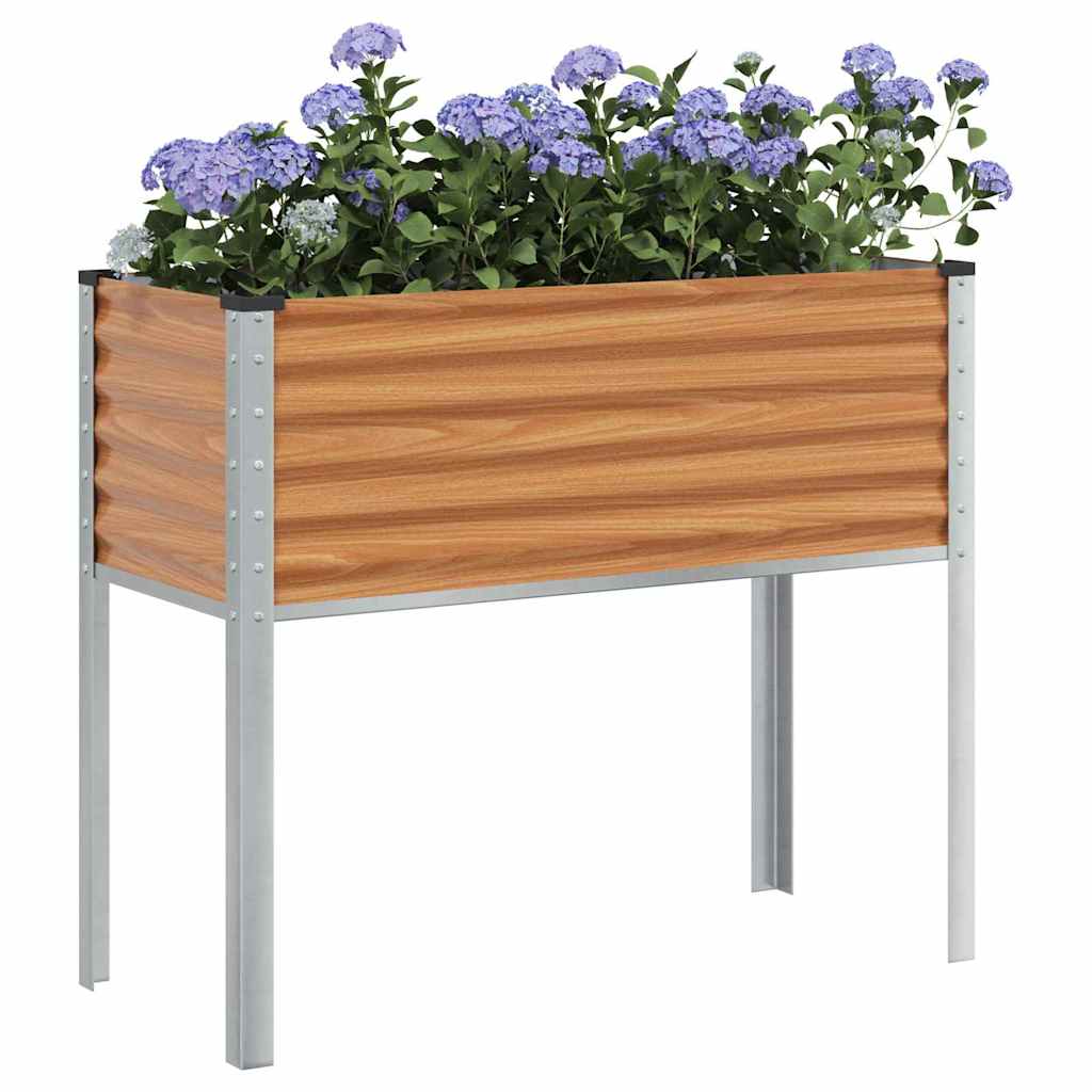 Vidaxl macetero de jardín marrón claro 100,5 x 40,5 x 90 cm