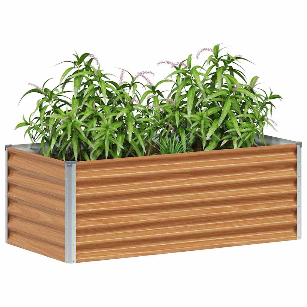 Jardinera elevada vidaxl 98 x 50 x 36 cm acero galvanizado