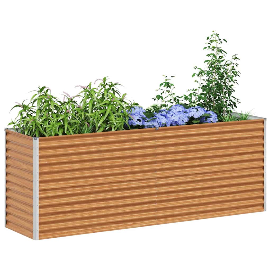 Jardinera elevada vidaxl 195 x 50 x 68 cm acero galvanizado