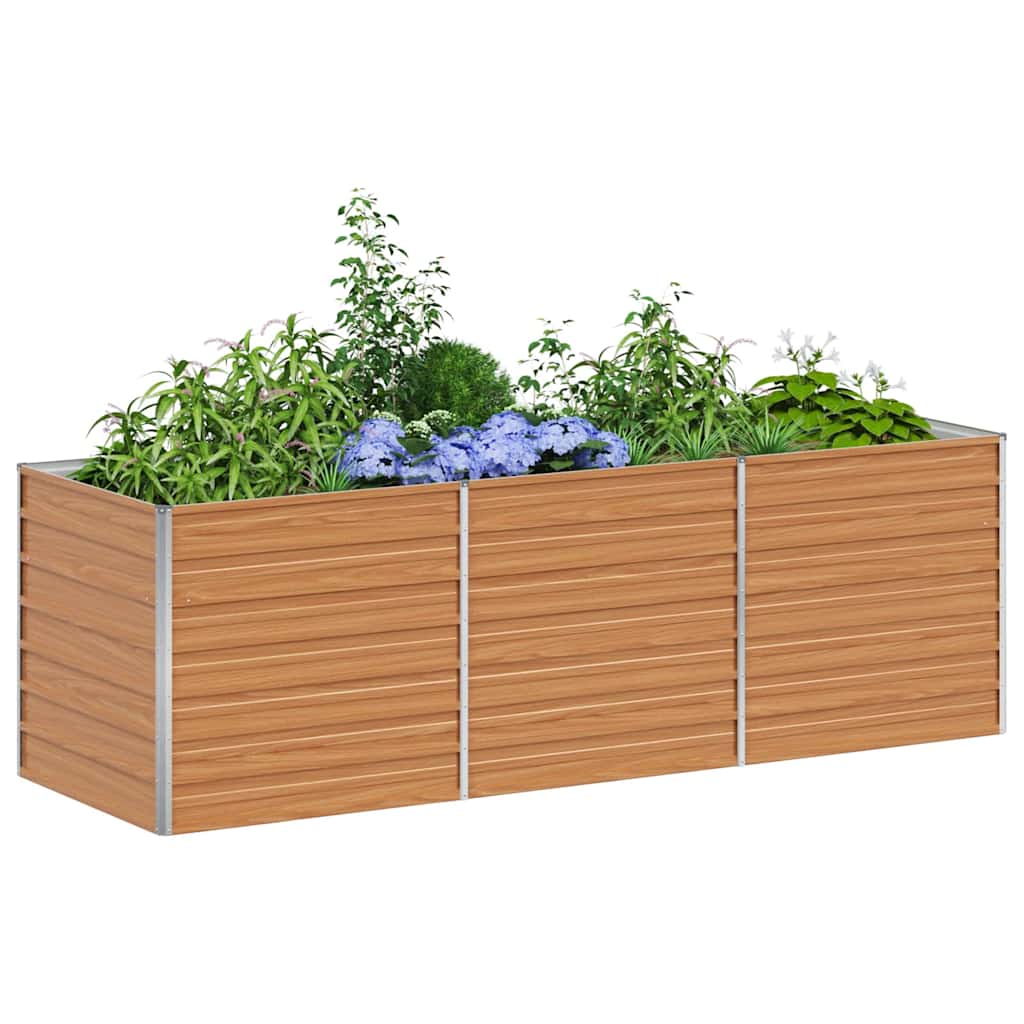 Vidaxx jardinera elevada marrón claro 240 x 80 x 77 cm