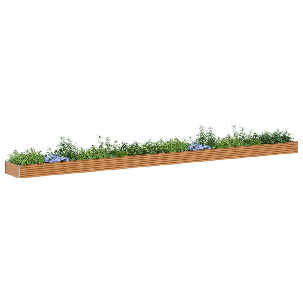 Jardinera elevada vidaxx 970 x 100 x 36 cm acero galvanizado