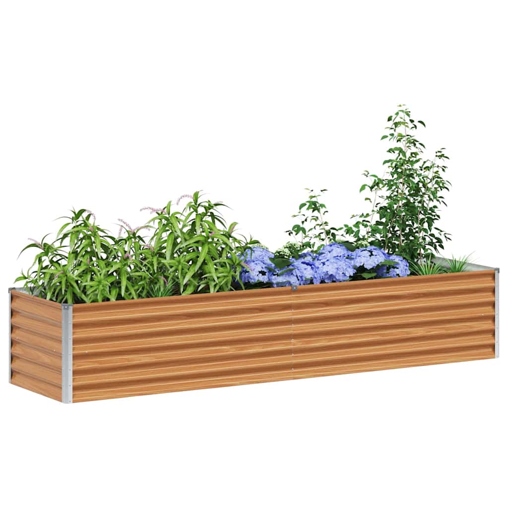 Jardinera elevada vidaxl 195 x 50 x 36 cm acero galvanizado