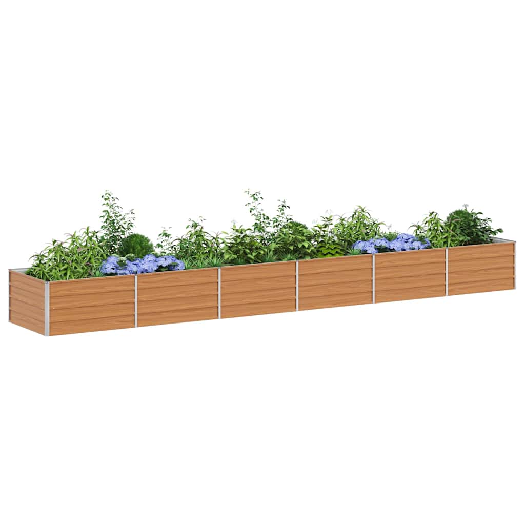 Vidaxx jardinera elevada marrón claro 480 x 80 x 45 cm