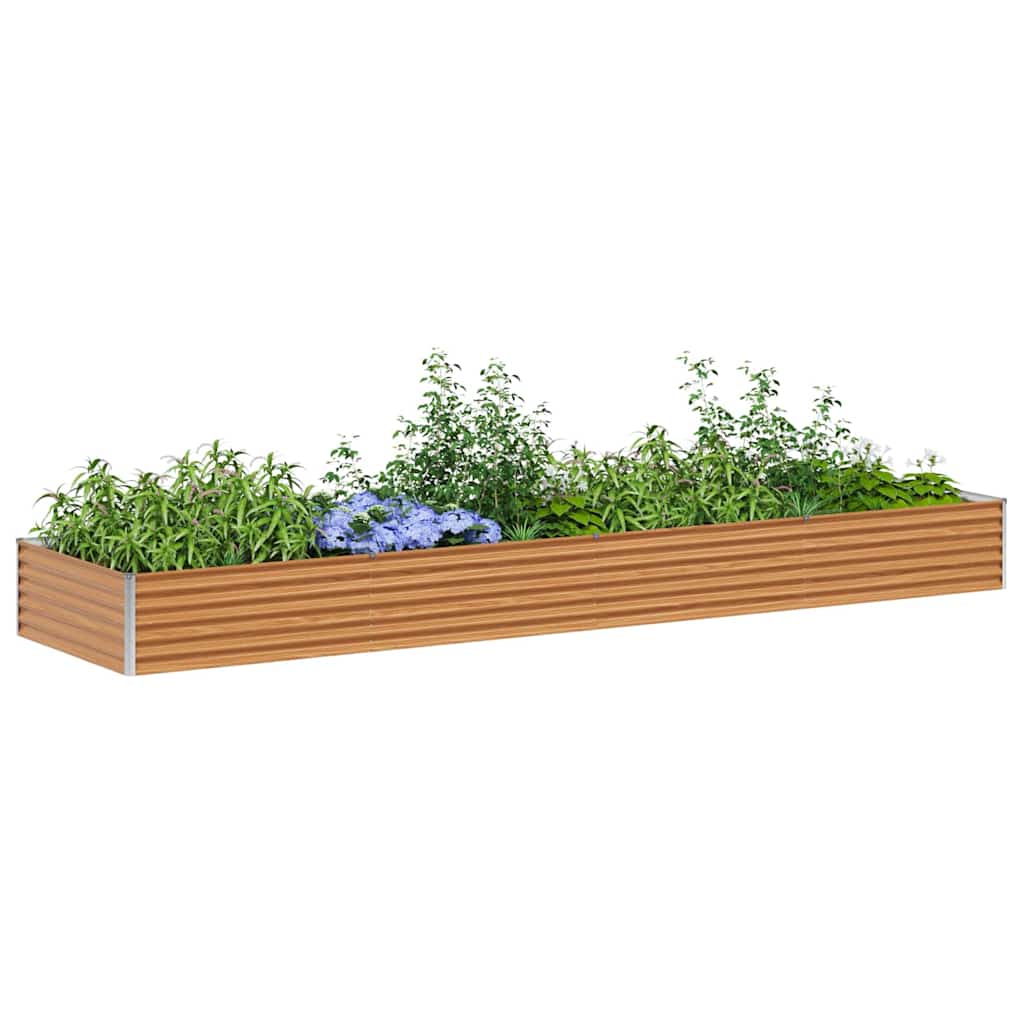 Jardinera elevada vidaxl 390 x 100 x 36 cm acero galvanizado