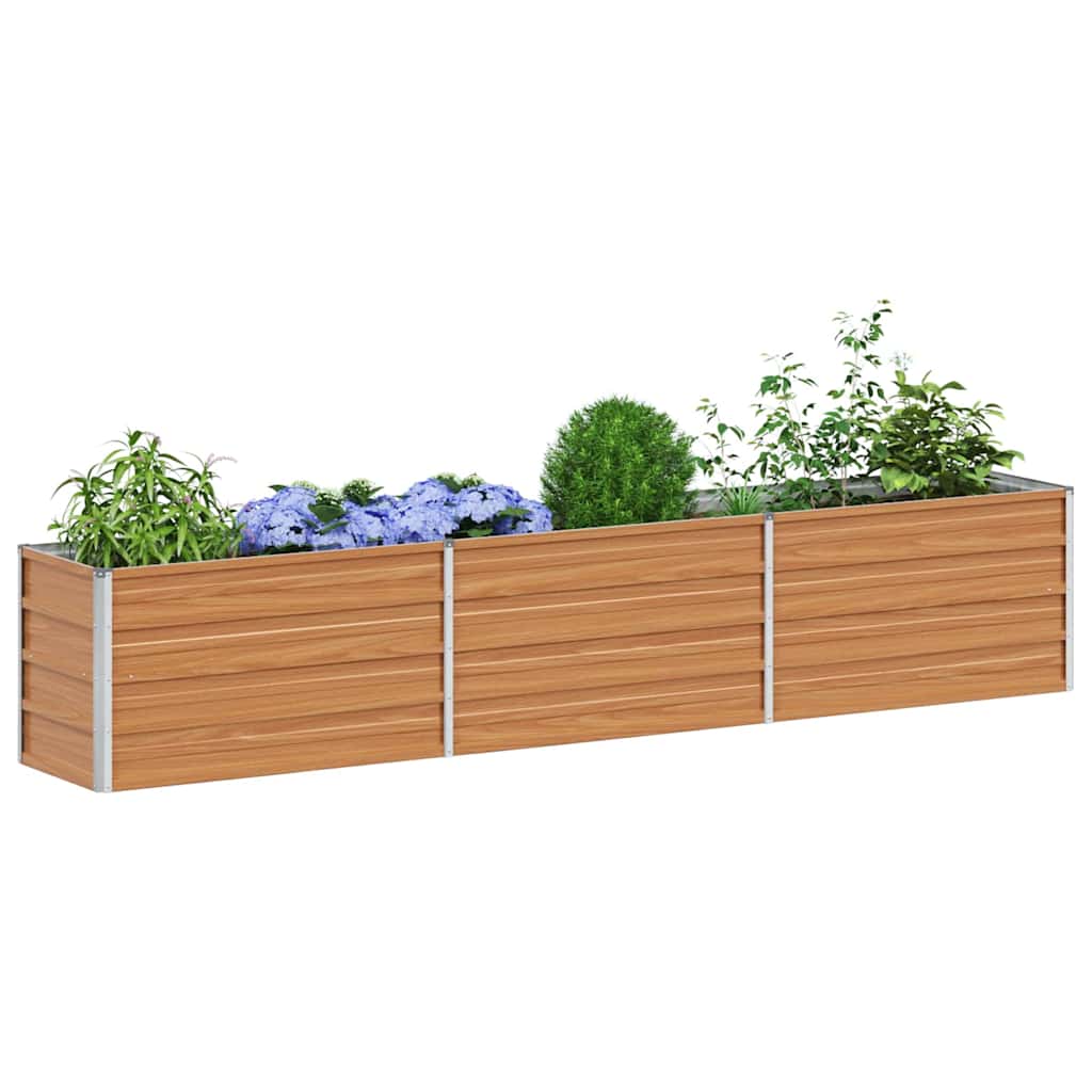 Vidaxx jardinera elevada marrón claro 240 x 40 x 45 cm