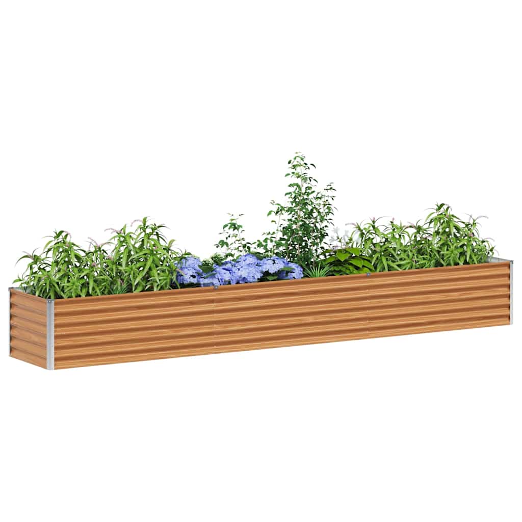 Jardinera elevada vidaxl 290 x 50 x 36 cm acero galvanizado