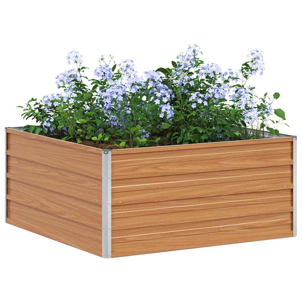 Vidaxx jardinera elevada marrón claro 100 x 100 x 45 cm