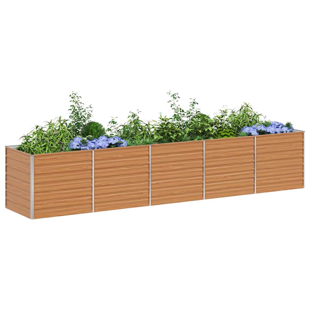 Vidaxx jardinera elevada marrón claro 400 x 80 x 77 cm
