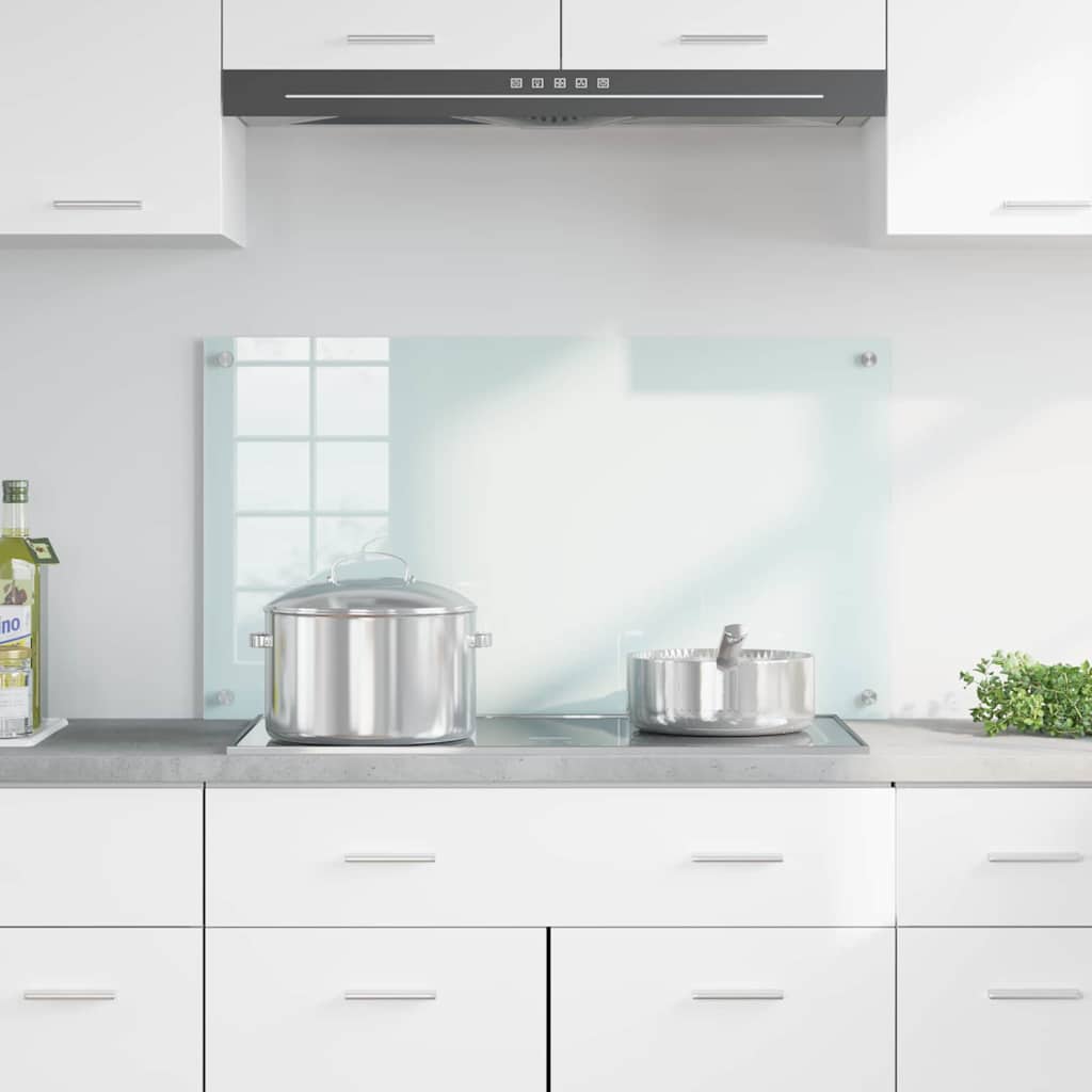 Parete posteriore cucina VidaXL bianco 90 x 50 cm in vetro temperato