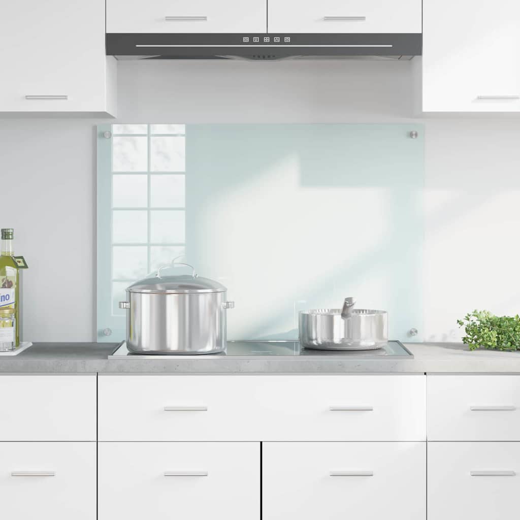 VidaXL pared trasera de cocina blanco 90 x 60 cm vidrio templado