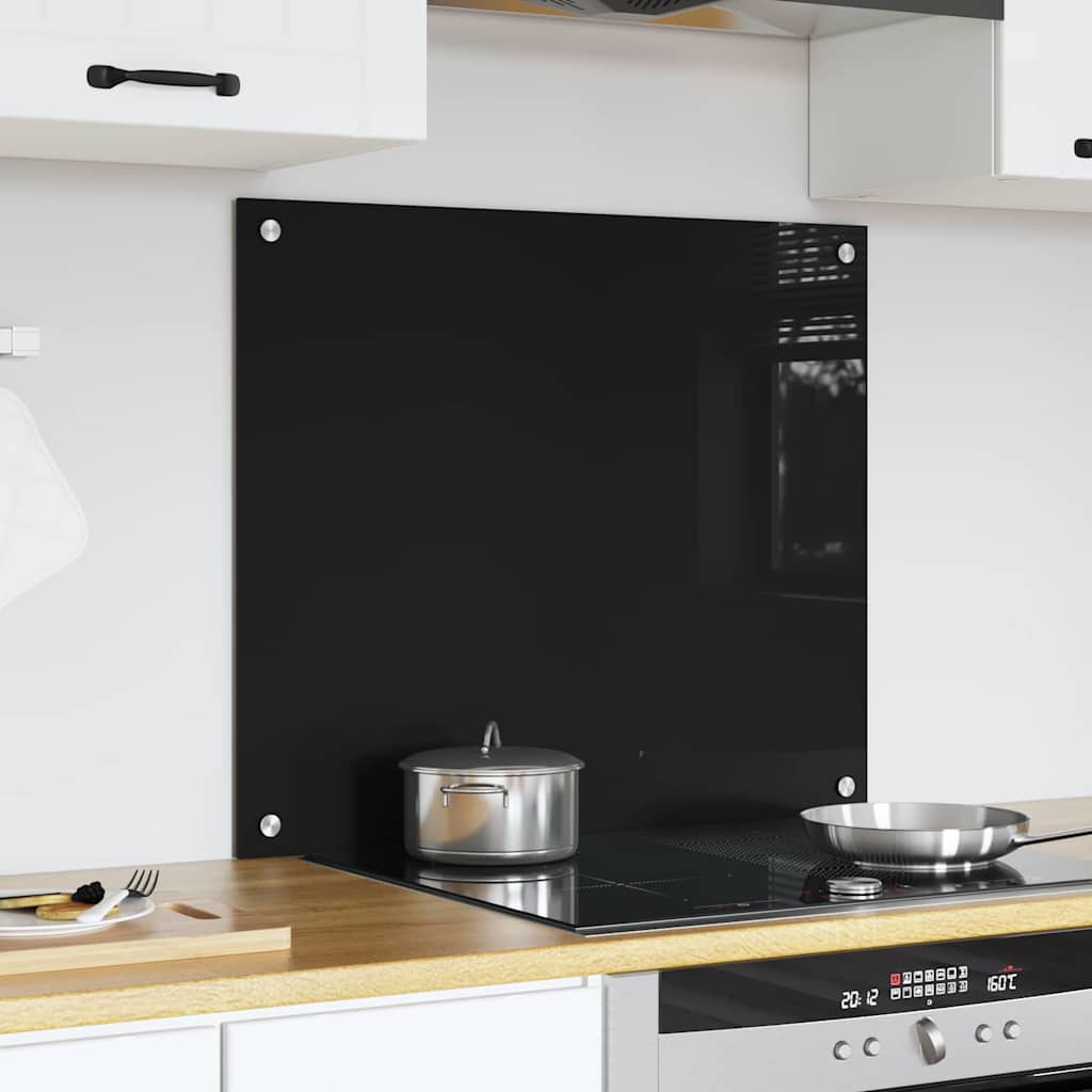 Vidaxx pared trasera de cocina negro 70 x 60 cm vidrio templado