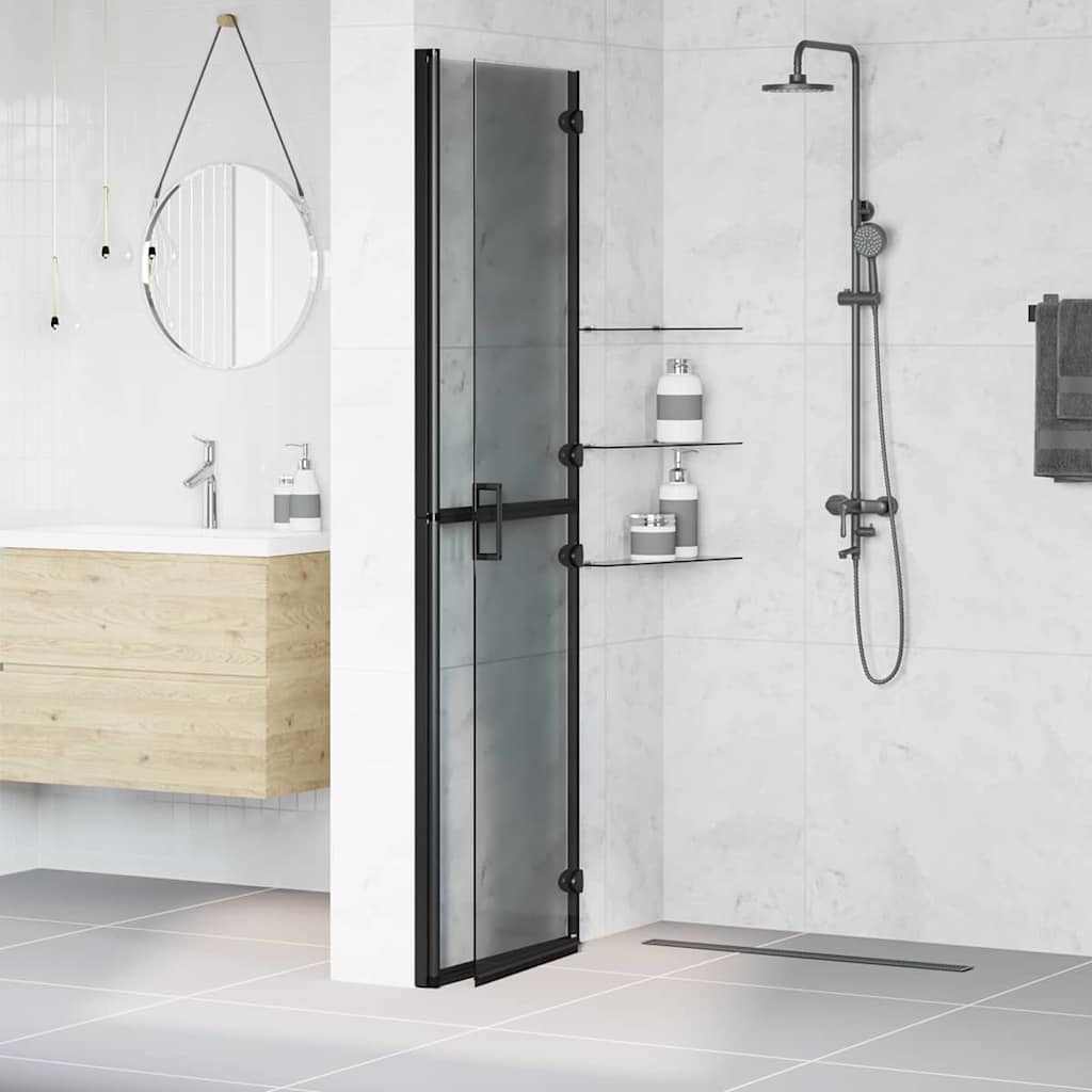 Parete doccia walk-in Vidaxx nera 90 x 6,5 x 190 cm