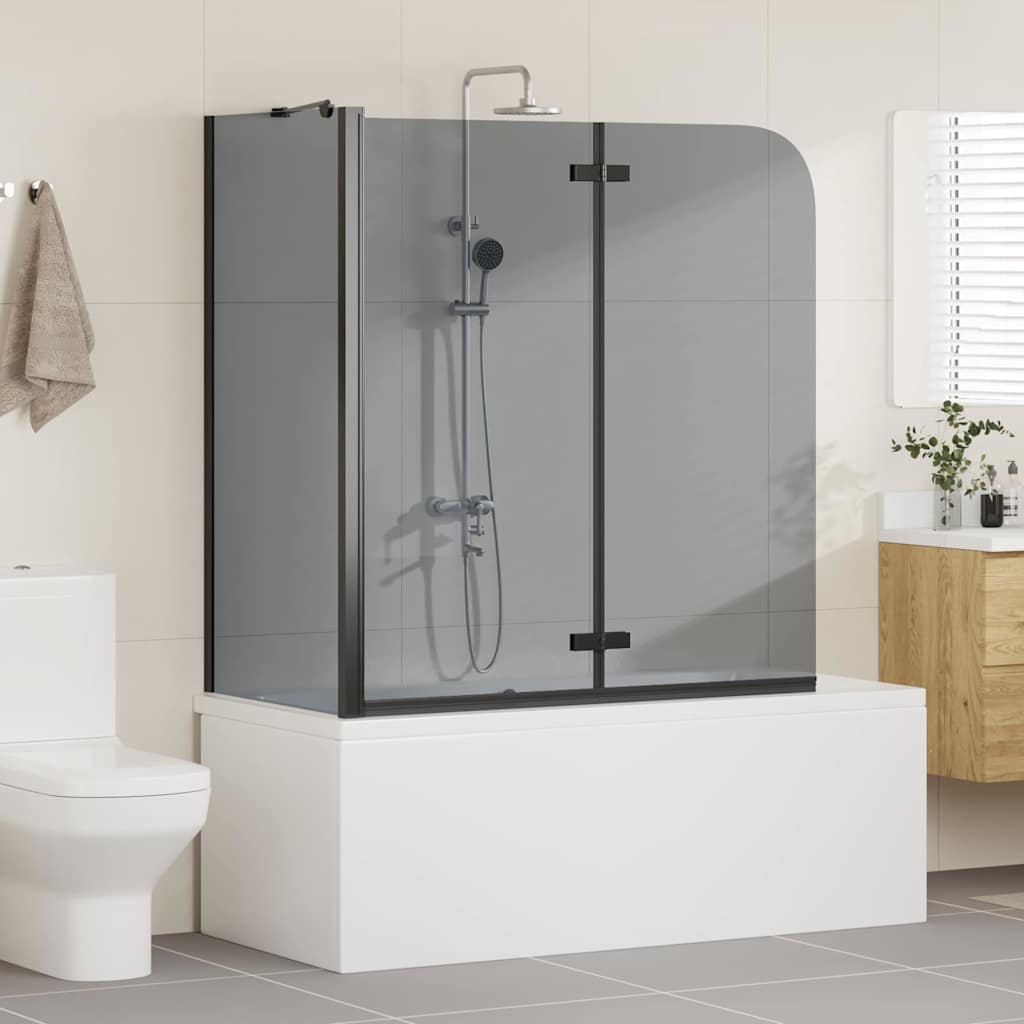 Cabina doccia Vidaxx nera 120 x 68 x 130 cm vetro ESG e alluminio