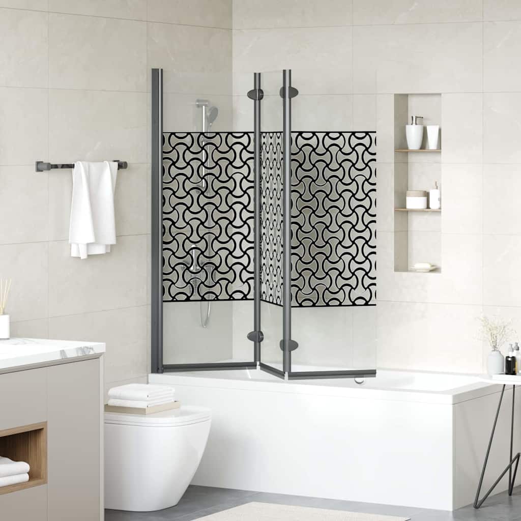 Cabina doccia Vidaxx vetro temperato nero e trasparente 130 x 130 cm