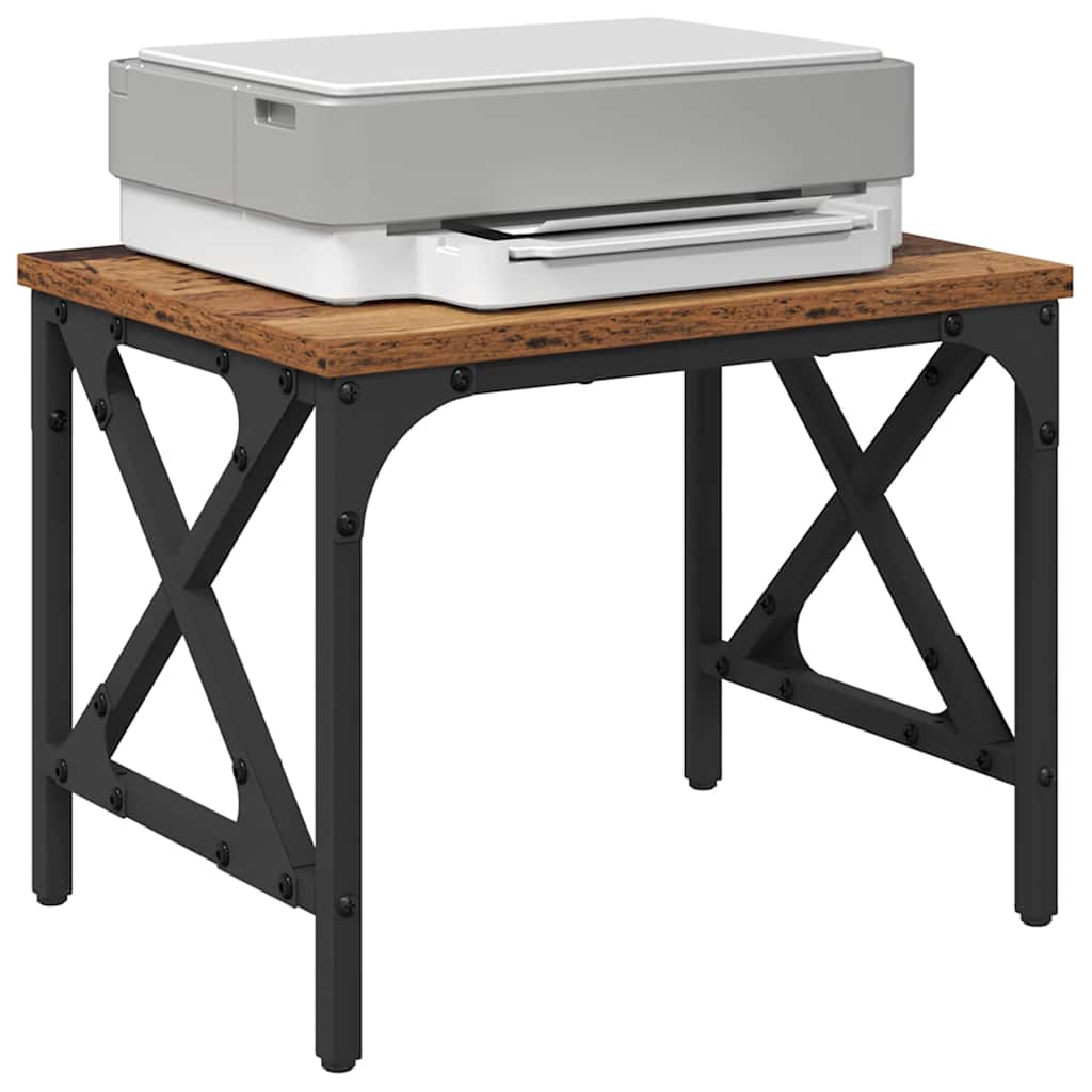 Vidaxxl soporte para impresora ajustable madera vieja 40 x 30 x 31 cm madera procesada