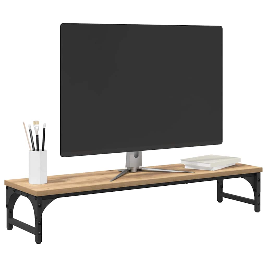 VidaXL soporte para monitor roble artesanal 85 x 23 x 15,5 cm madera contrachapada