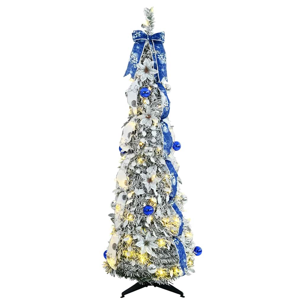 Árbol de Navidad artificial vidaxx con 100 LED con PVC blanco estándar de 150 cm