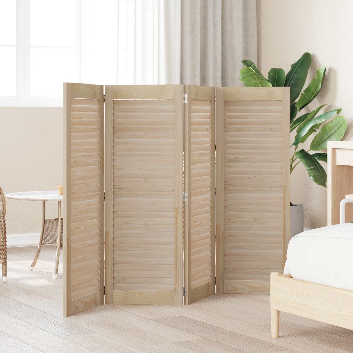Vidaxx puerta de armario 4 piezas madera de pino maciza natural 110 x 2,1 x 39,5 cm