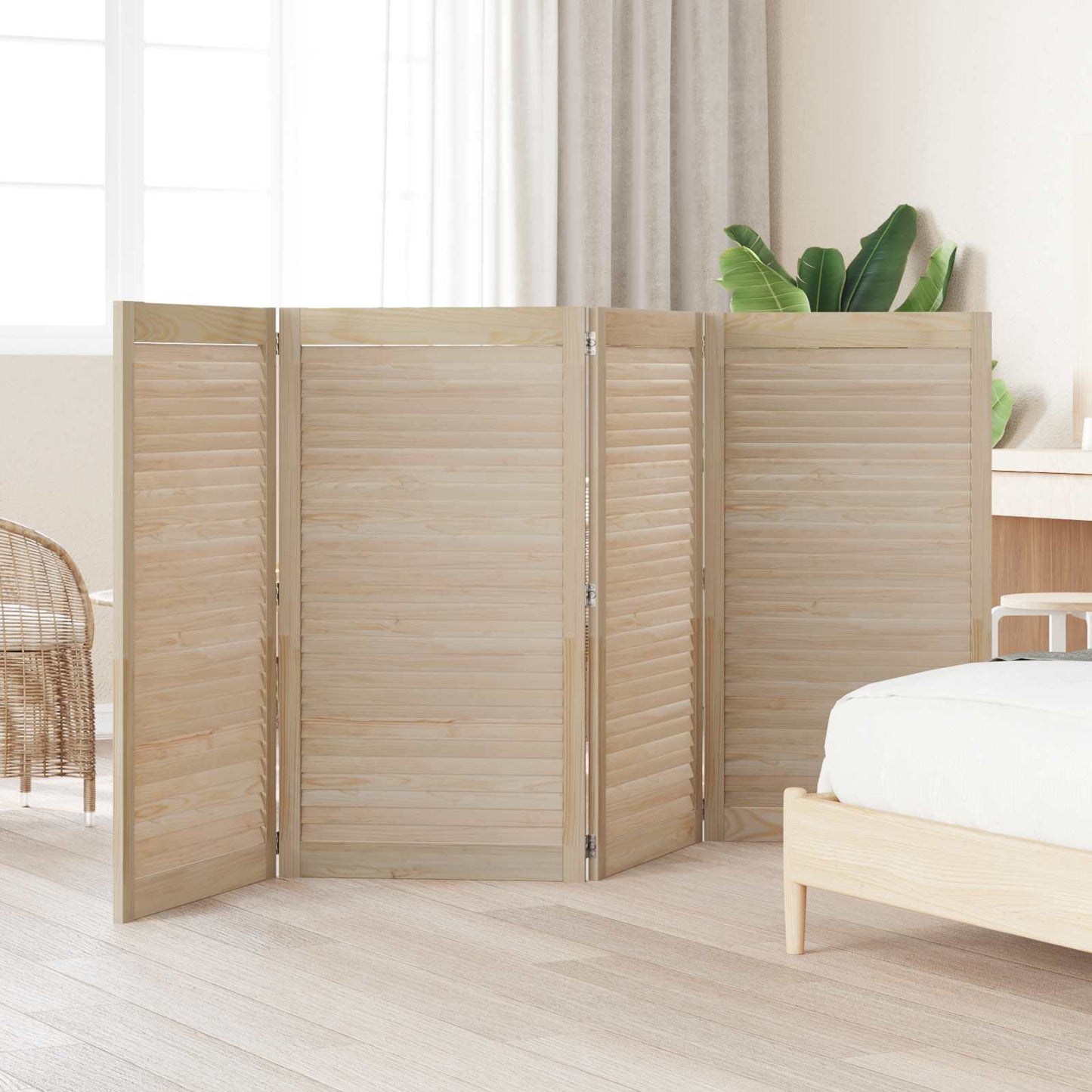 Anta dell'armadio Vidaxxl 4 pezzi naturale 110 x 2,1 x 59,5 cm in legno di pino massiccio